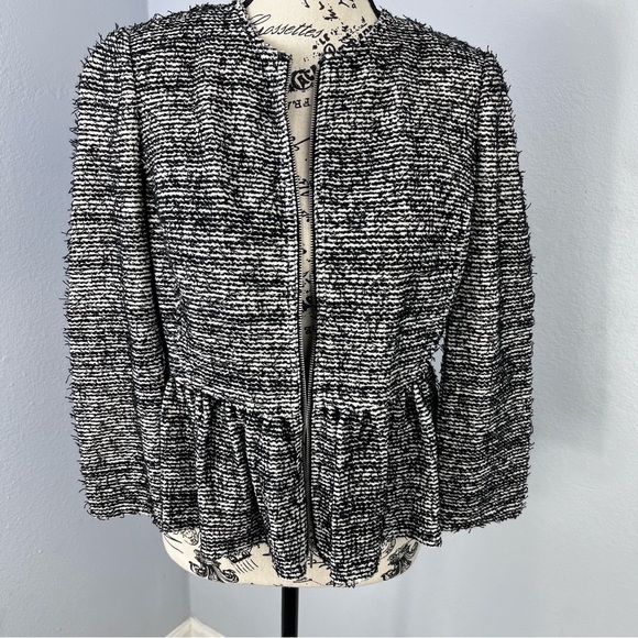 Rebecca Taylor zip peplum jacket size 6 - Picture 3 of 11